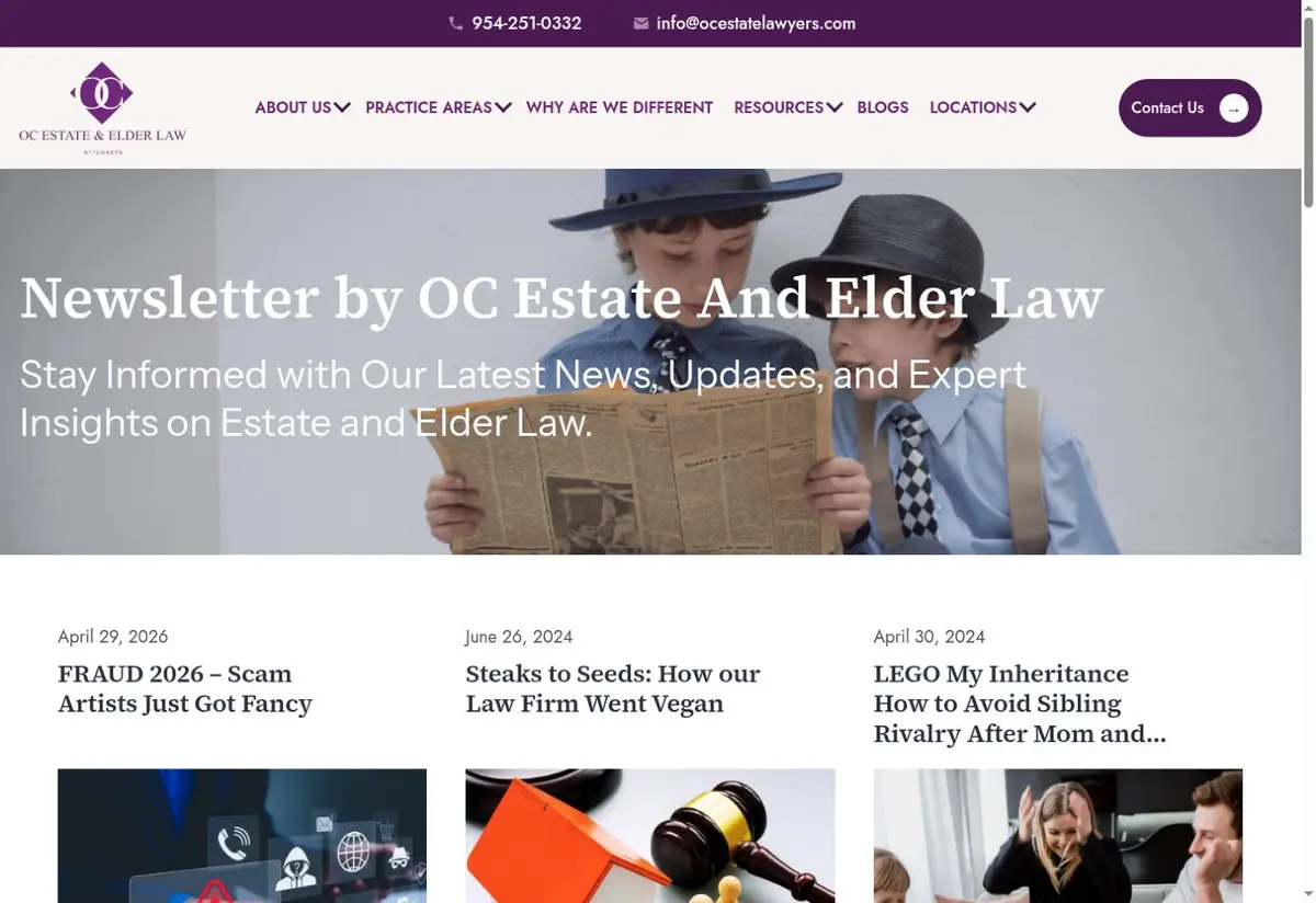 Public newsletter archive preview from OC Estate & Elder Law